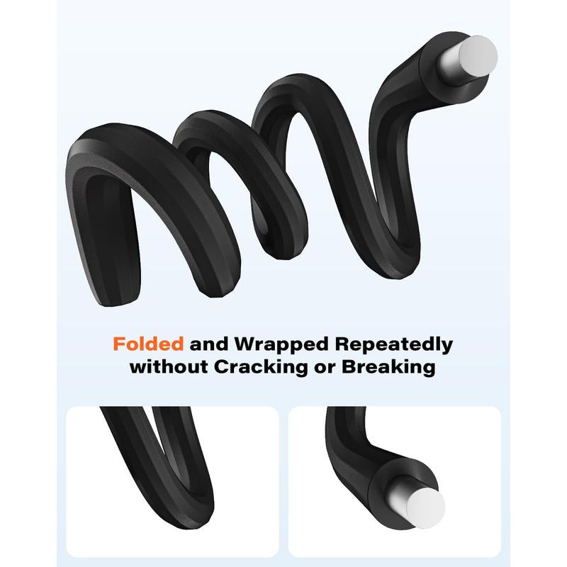 Flexible Phone Holder for Treadmill, Spin Bike, Stroller, Shopping Cart, Desk, Portable Gooseneck 16.5” Long Arm Phone Mount for 4.7”-6.9" Smartphones