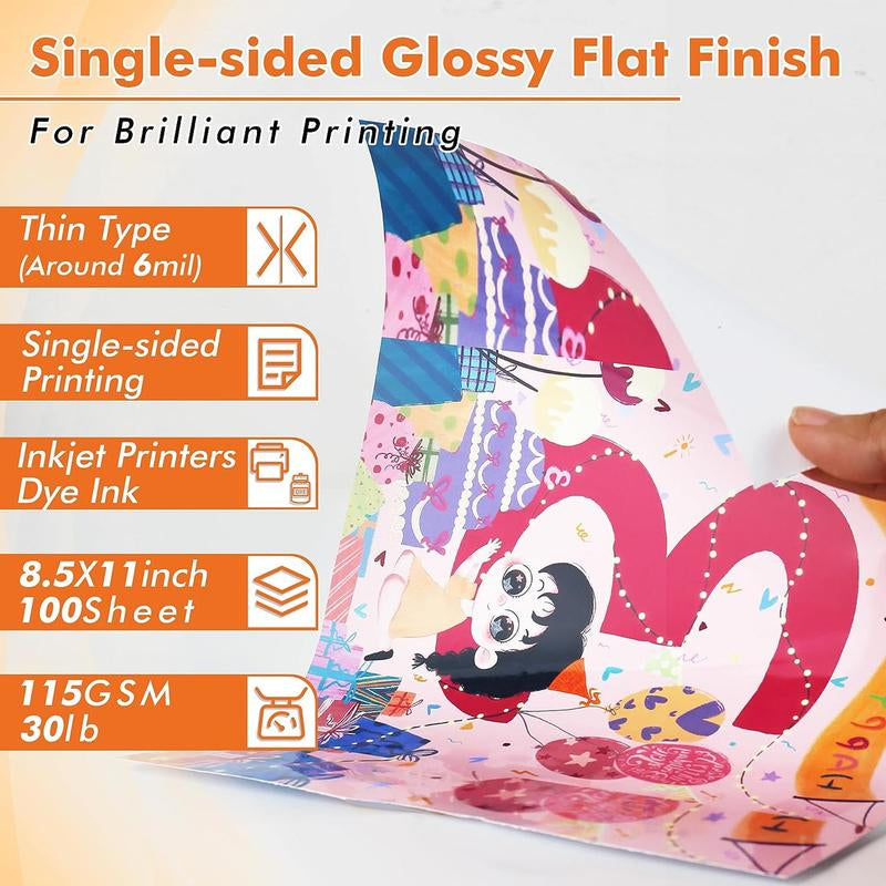 Koala Glossy Photo Paper Bundle – 3 Types (115Gsm/180Gsm/260Gsm Double-Sided) – 100 Sheets Each – Inkjet Printer Compatible"