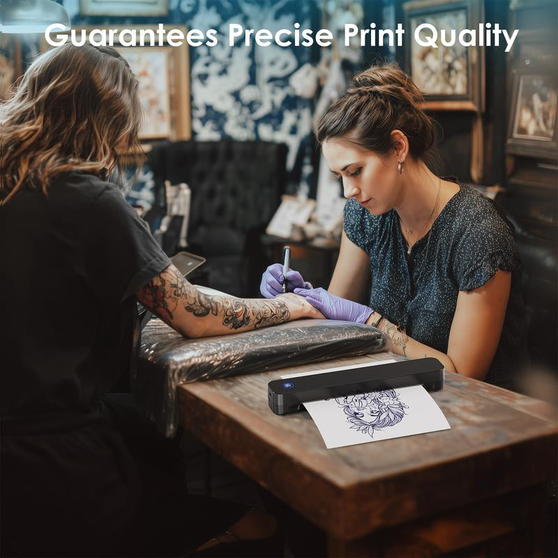 KNAON Tattoo Printer - Wireless Bluetooth Thermal Printer for Tattoo Artists & Beginners,Compatible with Smartphone,Tablet & PC