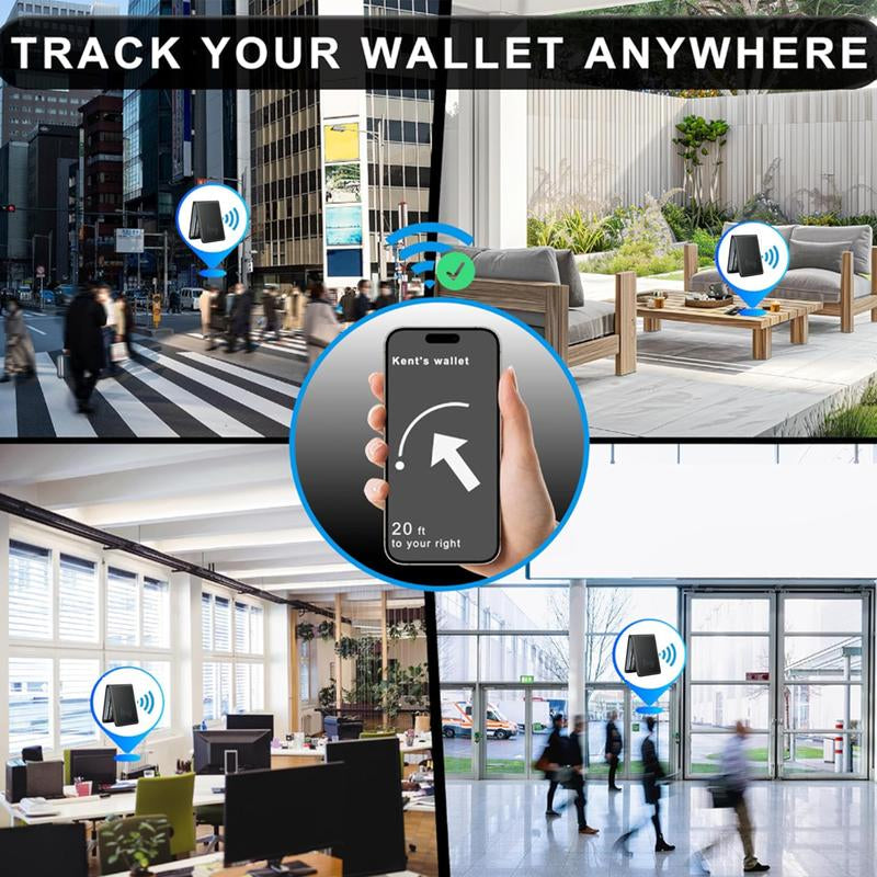 Smart Card Holder · Wireless Charging · Driver’S License & ID Storage · Track Your Car · Long Battery Life · Portable Wallet · Top Gift for Him/Her, Travel Essentials