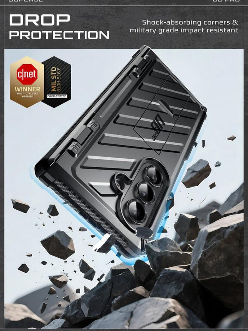 SUPCASE for Samsung Galaxy Z Fold 7 Case with Kickstand UB Pro Built-In Tempered Glass Screen Protector Hinge Coverage Military-Grade Protection Full-Body Heavy-Duty Rugged Phone Case Magsafe Compatible Anti-Slip Grip Support Magnetic Wireless