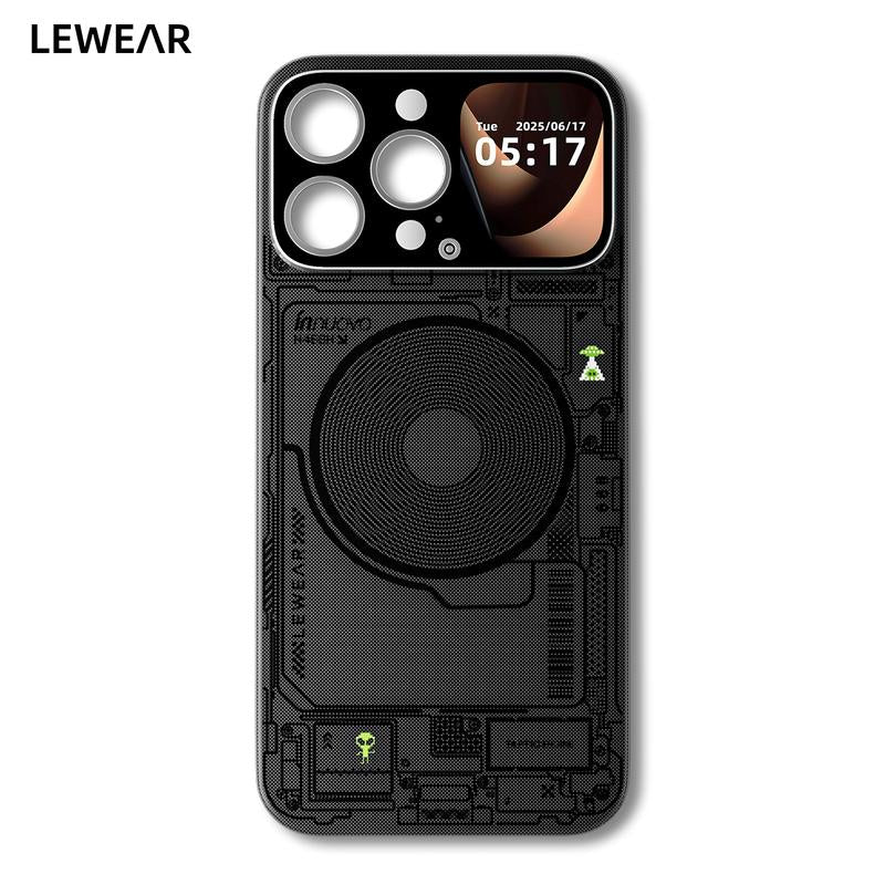 1. 75-Inch AMOLED HD Screen Phone Case, Magnetic Mobile Phone Wireless Charging, Ultra-Thin Design, BT Camera Real-Time Preview, BT Message, IP68 Waterproof, Music, Weather, Calculator, Timer, 10-Second Video Dial Customization, Practical Gadgets, Gift