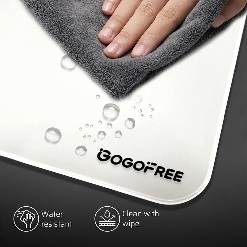 GOGOFREE Premium Tempered Glass Mouse Pad - Ultra-Smooth Gaming & Office Surface, Non-Slip Base, Durable & Easy to Clean - Ideal for Gamers & Professionals
