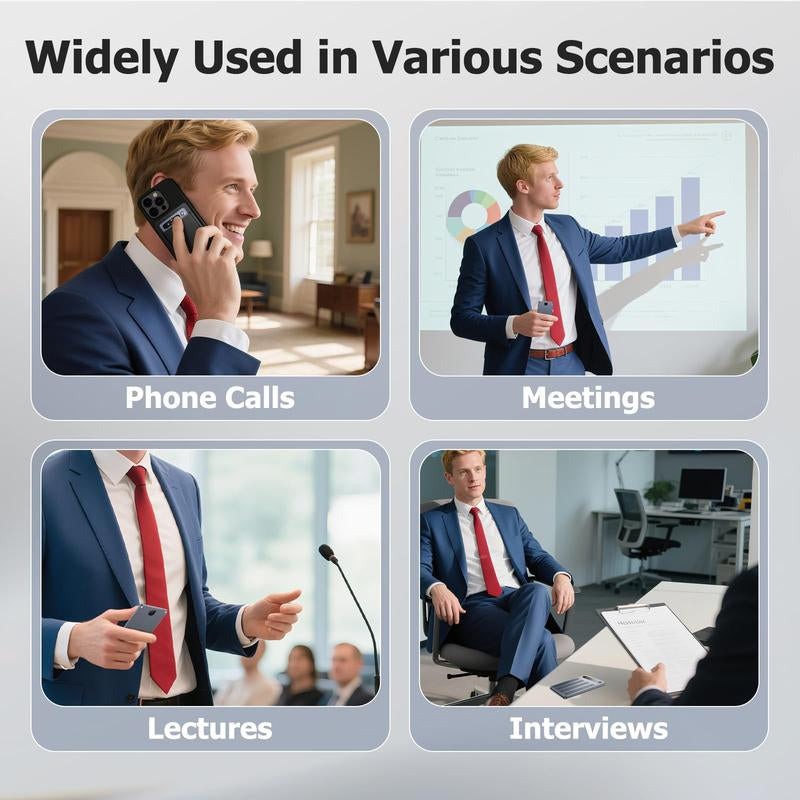 AI Voice Recorder with Call Recording, Note Voice Recorder with App Control and Magnetic Case, Transcribe & Summarize with AI Technology, 64GB Memory, Audio Recorder for Lectures, Meetings, Interviews