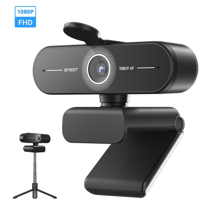 EMEET C60E 4K Ultra HD Webcam with Auto Focus 73° FOV for PC Gaming Switch2 Computer Camera 4K@30Fps 1080P@60Fps Fast Autofocus Auto Light Correction Plug & Play with Privacy Cover for Streaming Working Gaming