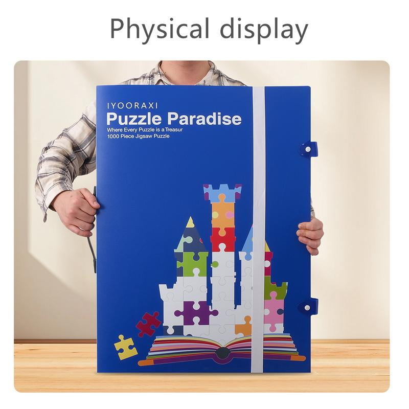 Art Collection Puzzle Storage Folder for 1000-Pieces: Large Capacity Jigsaw Puzzles Organizer Portable with 20 Pockets, Dustproof & Protective Puzzle Accessory Maximum Installable Capacity 20.2In*27.9In/51.5Cm*71Cm