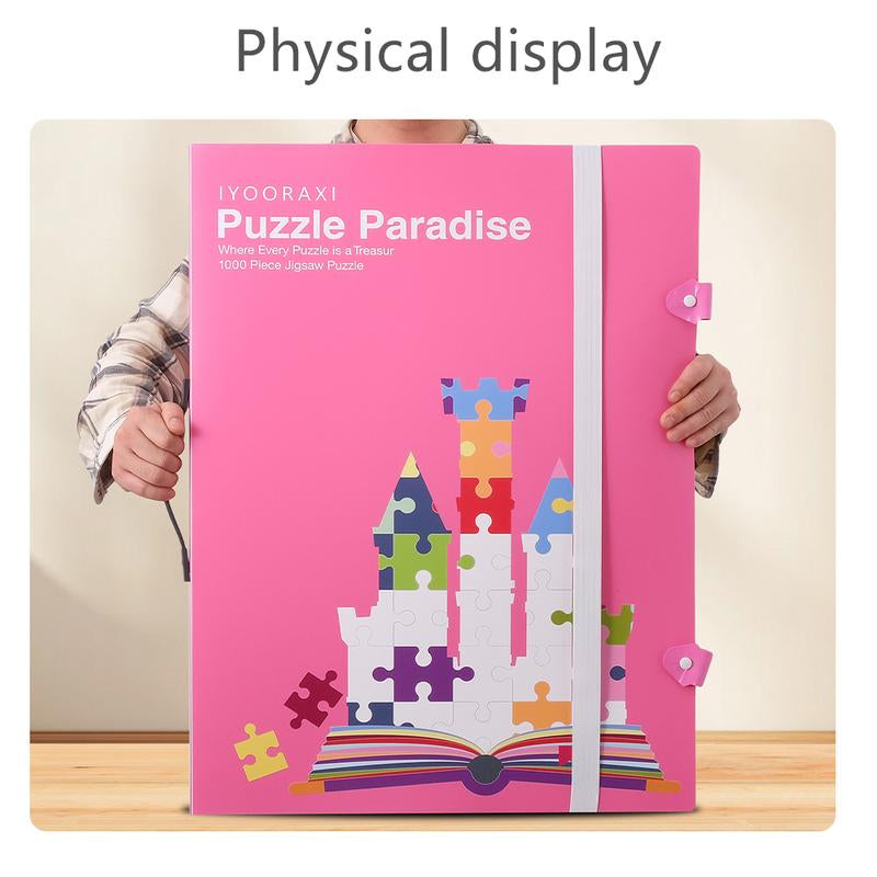 Art Collection Puzzle Storage Folder for 1000-Pieces: Large Capacity Jigsaw Puzzles Organizer Portable with 20 Pockets, Dustproof & Protective Puzzle Accessory Maximum Installable Capacity 20.2In*27.9In/51.5Cm*71Cm