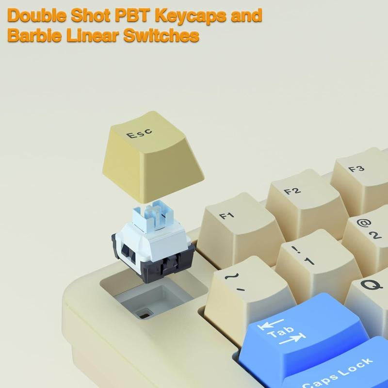 LEOBOG A75 75% Alice Keyboard, Wireless Gaming Keyboard with Knob and Joystick Design, Top Mount Mechanical Keyboard with Flex-Cut PCB, PC Plate, Magnetic Stands for Win/Mac