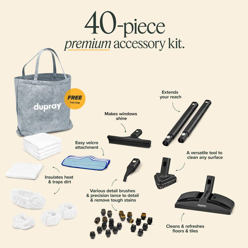 Dupray Neat™ + Steam Cleaning Pack Pro™ 40-Piece Kit