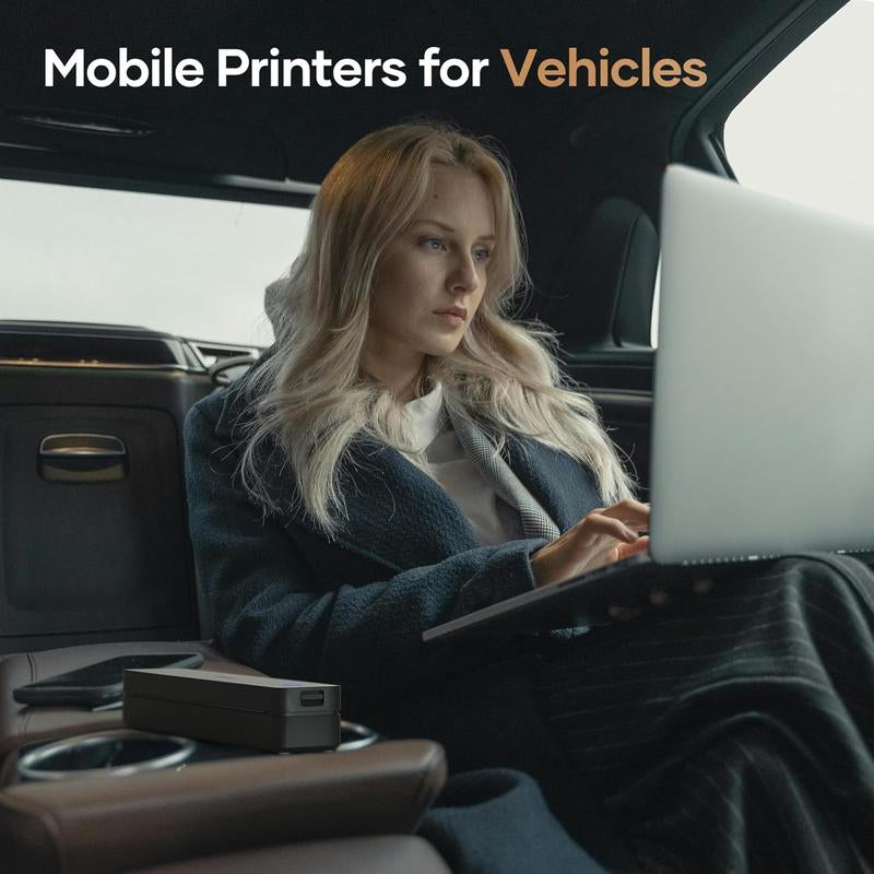 Portable Wireless Thermal Printer for Travel – 300DPI Inkless Mobile Bluetooth Printer, Supports 8.5" X 11" US Letter & A4, for Home, Office, and On-The-Go Printing