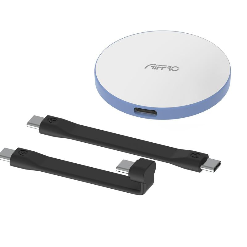 Aiffro P08 Magnetic Portable SSD with Thin Body, up to 550Mb/S Read Speeds, Supports Iphone 15 Pro, Iphone 16 Pro & Higher, and More Operating Systems