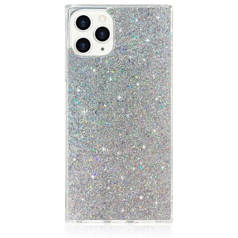 SQUARE® Silver Glitter Iphone Case