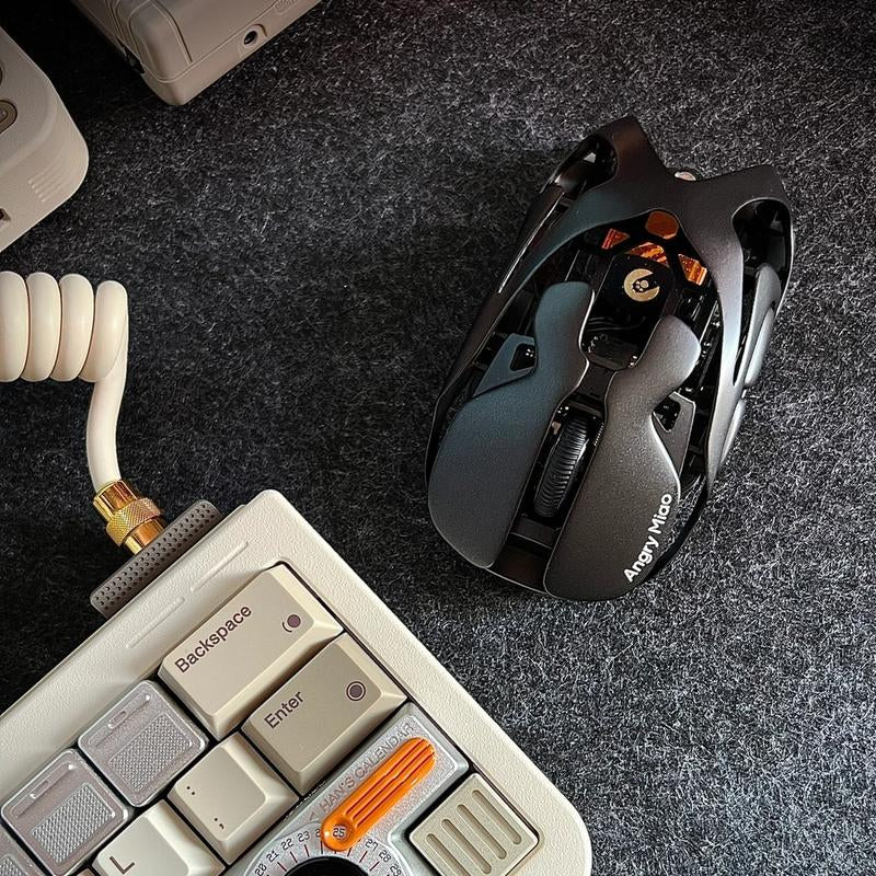 AM Infinity Wireless Gaming Mouse - 30K DPI, 7 RGB Buttons, Dual Mode, Ultra-Light 49G with Ultra-Smooth Glass Pad and Scratch-Resistant Nano-Coating (Silk Glass Mousepad Not Included)