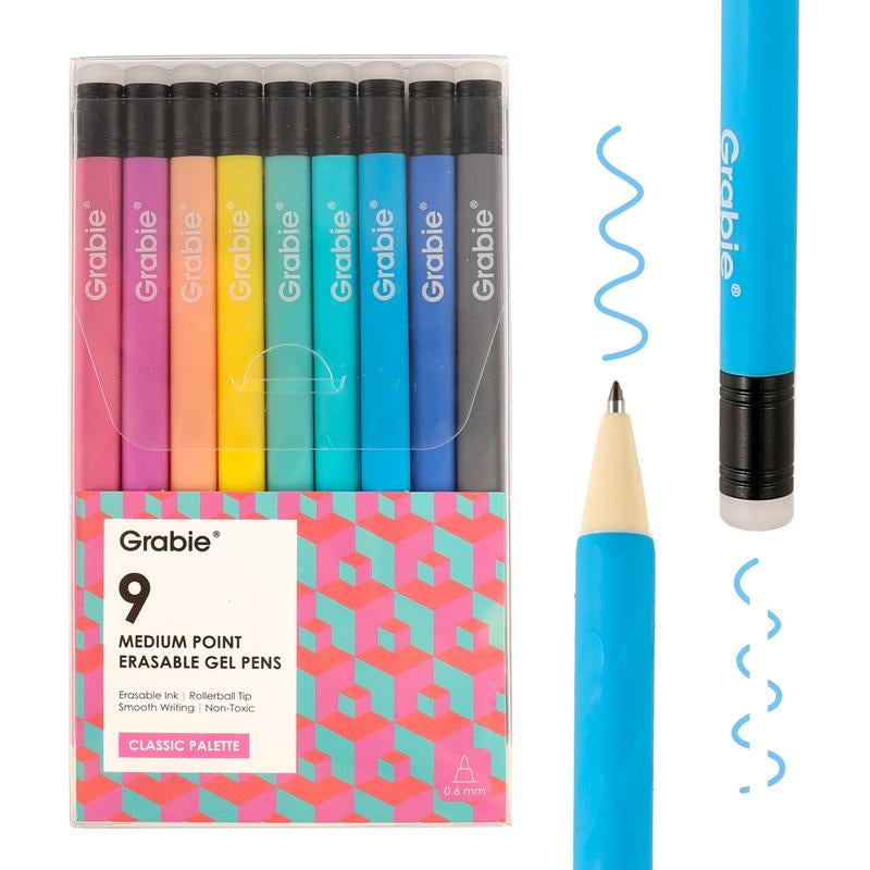 Grabie Erasable Gel Pen Set Medium Point Pens with Eraser for Everyday Use & Educational Purposes, for Planner, Students, Teachers, Nurses and Artists, Magical Pen, Tiktokshopbacktoschool