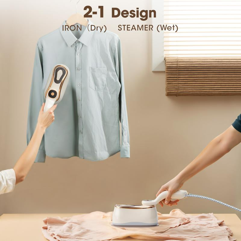 TEHANLD Travel Steamer Iron for Clothes Mini - Portable Ironing Machine Travel Small Size Portable Steamer Travel College Dorm Home Essentials Steamer for Clothes