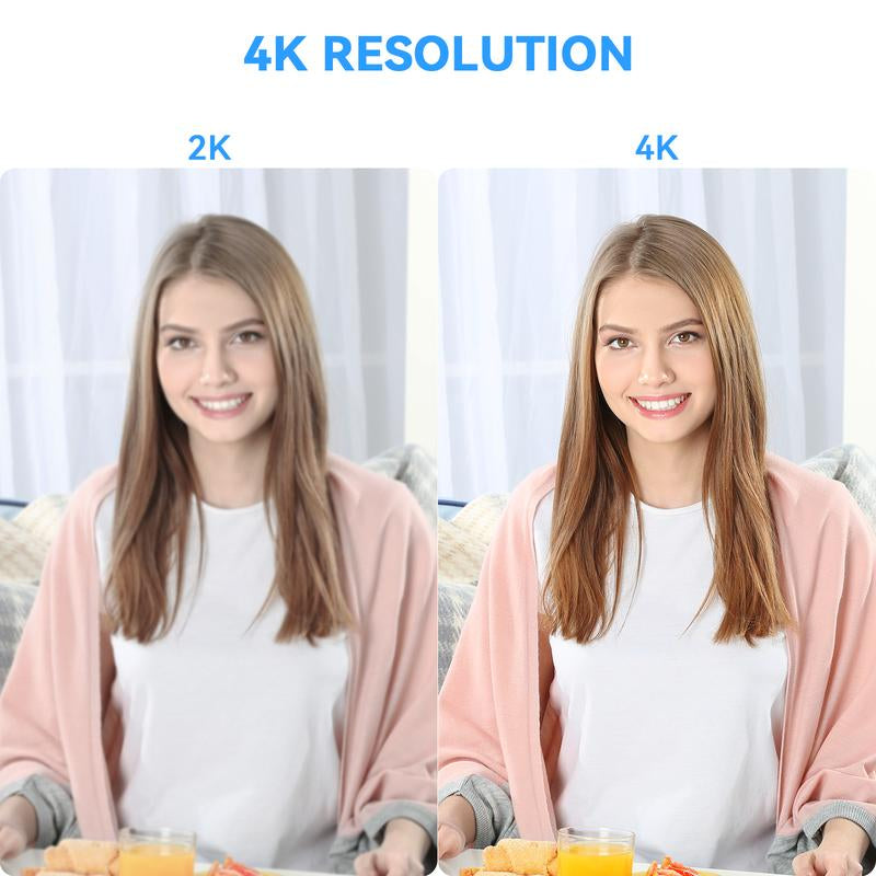 EMEET C60E 4K Ultra HD Webcam with Auto Focus 73° FOV for PC Gaming Switch2 Computer Camera 4K@30Fps 1080P@60Fps Fast Autofocus Auto Light Correction Plug & Play with Privacy Cover for Streaming Working Gaming