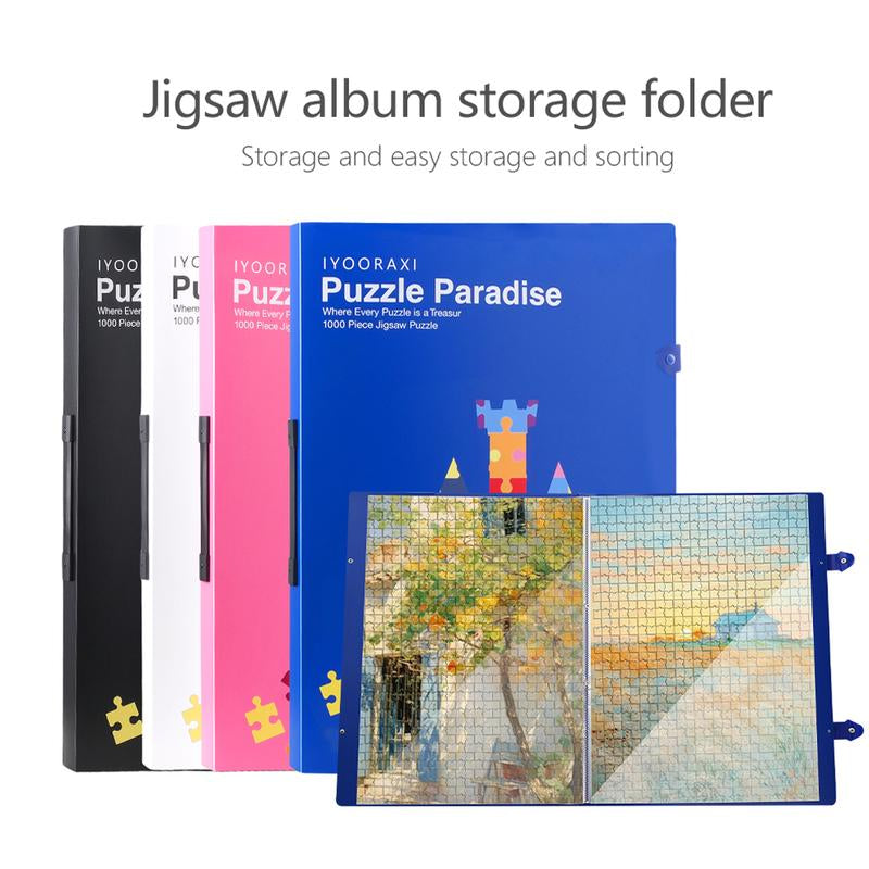 Art Collection Puzzle Storage Folder for 1000-Pieces: Large Capacity Jigsaw Puzzles Organizer Portable with 20 Pockets, Dustproof & Protective Puzzle Accessory Maximum Installable Capacity 20.2In*27.9In/51.5Cm*71Cm