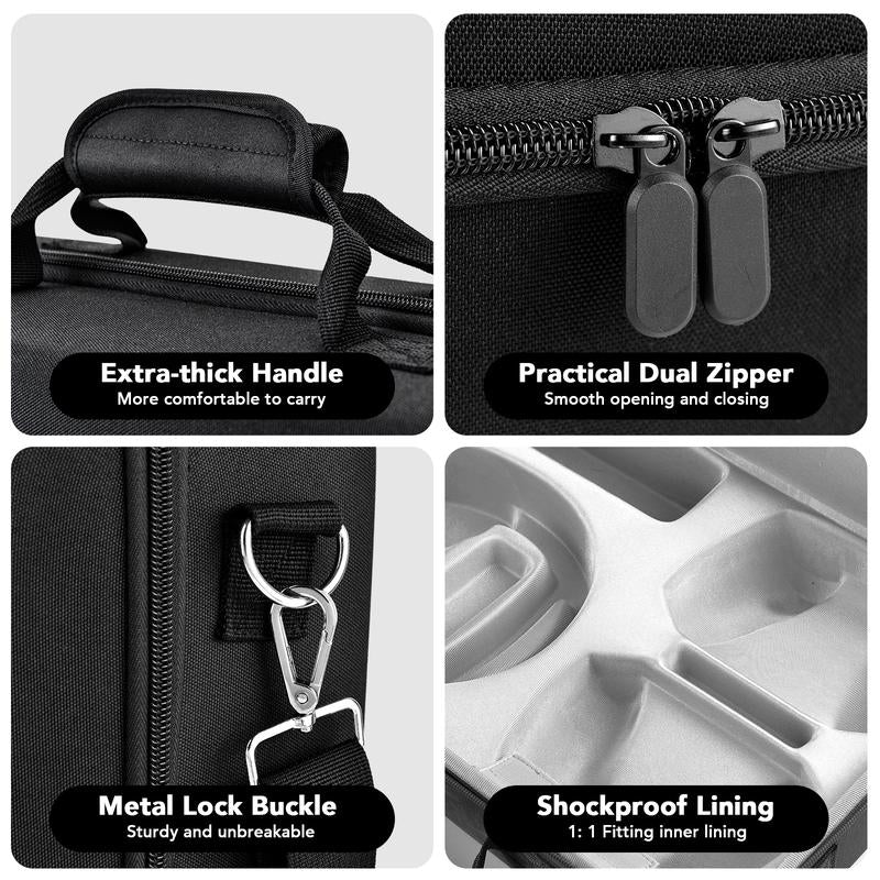 Carrying Case Compatible with PS5, Hard Shell Carry Case Travel Bag, Organizer Protective Case for Playstation 5 Console,Dual Controller and Accessories