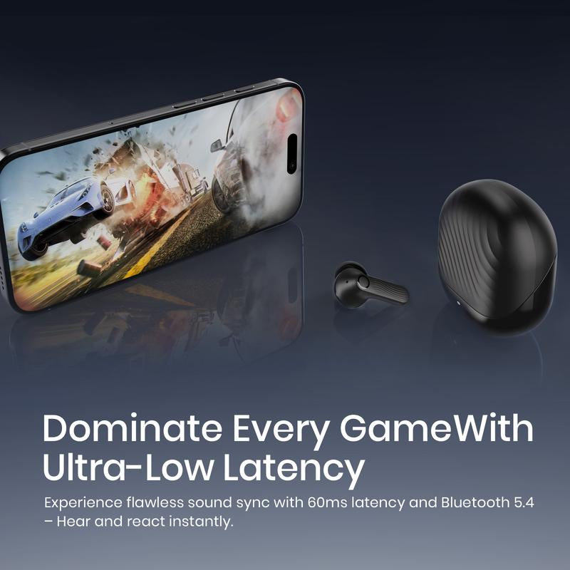 SIAWAG BTW73 Bluetooth Earbuds with ANC & ENC Noise Cancelling, 800Mah Battery, Dual Device Pairing, 60Ms Low Latency, IPX5 Waterproof, Fast Charging, Stylish Blue Design, Perfect for Women & Couples