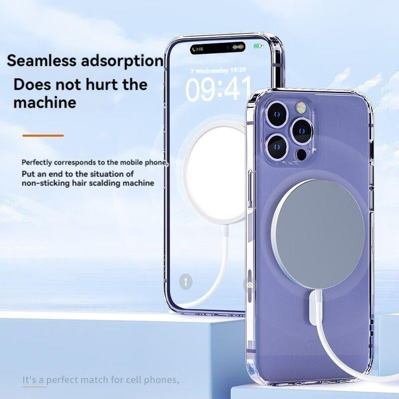 For Iphone12-16 6-In-1 Magnetic Wireless Charging &Audio Set -10000Mah Power Bank,15W Fast Charger, Wireless Charger, Type-C Cable, Adapter,Bluetooth Earbuds Device Crystal Cellphone Smartphone Electronic