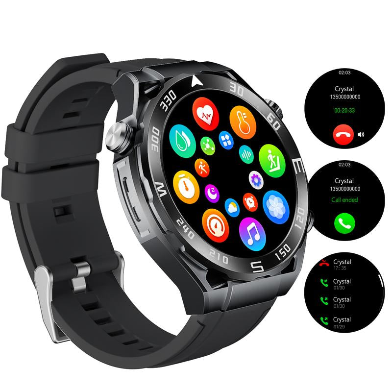 W&O Wireless Smartwatches , Full Touch Display, Weather Forecasts, Remote Camera Control, Music Management - USB Rechargeable, for Android & for Iphone - Perfect Christmas and New Year Gift