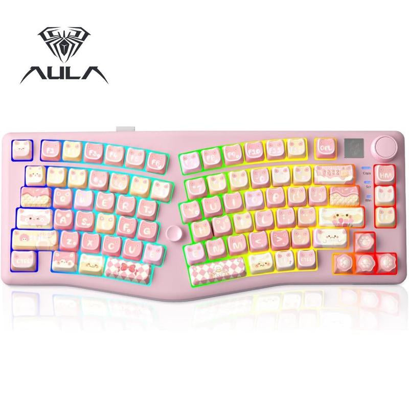 LEOBOG A75 75% Alice Keyboard, Wireless Gaming Keyboard with Knob and Joystick Design, Top Mount Mechanical Keyboard with Flex-Cut PCB, PC Plate, Magnetic Stands for Win/Mac