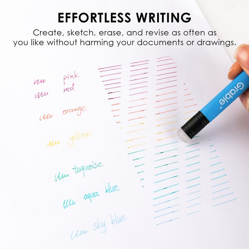 Grabie Erasable Gel Pen Set Medium Point Pens with Eraser for Everyday Use & Educational Purposes, for Planner, Students, Teachers, Nurses and Artists, Magical Pen, Tiktokshopbacktoschool