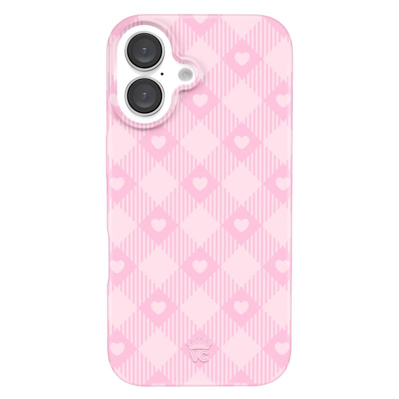 Velvet Caviar Dolly Pink Gingham Iphone Case - Cute & Trendy Phone Cases for Iphone with Stylish Girly Design and Shockproof Protection