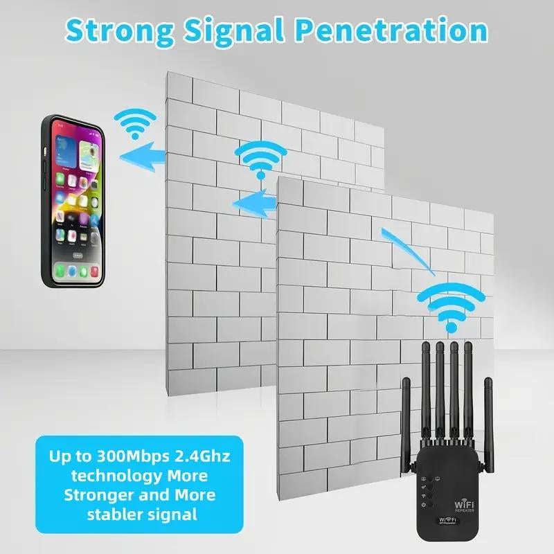 Wifi Extender, 300 Mbps Dual Band (5Ghz/2.4Ghz) Signal Booster, Repeater with Ethernet Port for Home, Gifts Wifi Extender Wifi Portable Range Indoor