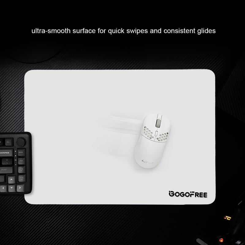 GOGOFREE Premium Tempered Glass Mouse Pad - Ultra-Smooth Gaming & Office Surface, Non-Slip Base, Durable & Easy to Clean - Ideal for Gamers & Professionals