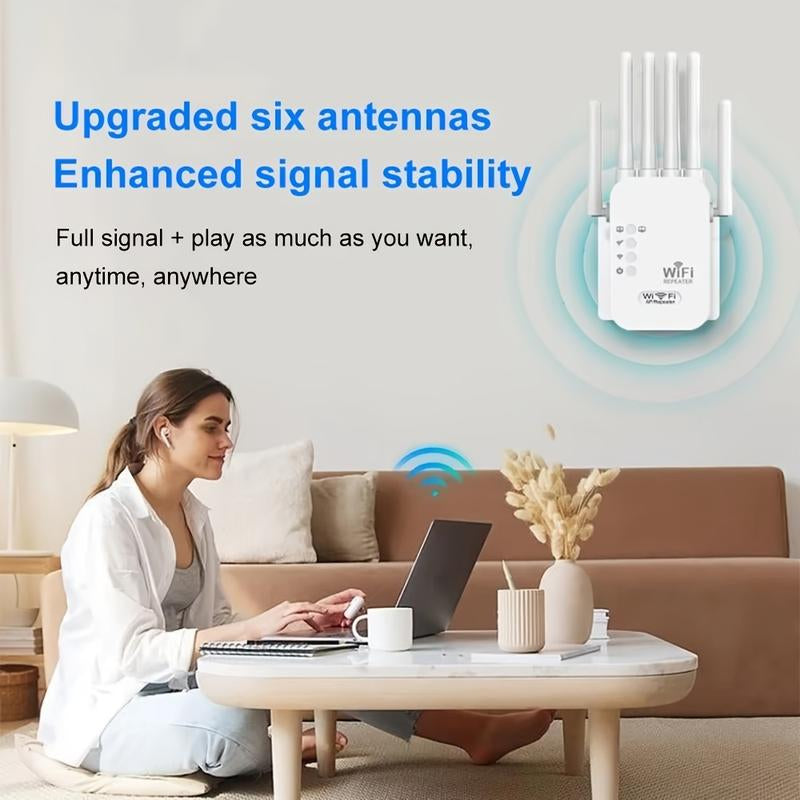 Wifi Extender, 300 Mbps Dual Band (5Ghz/2.4Ghz) Signal Booster, Repeater with Ethernet Port for Home, Gifts Wifi Extender Wifi Portable Range Indoor