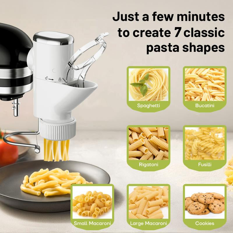 Gvode Pasta Press Attachment for Kitchenaid Stand Mixers with 7 Interchangeable Pasta Plates & Pasta Extruder Accessories
