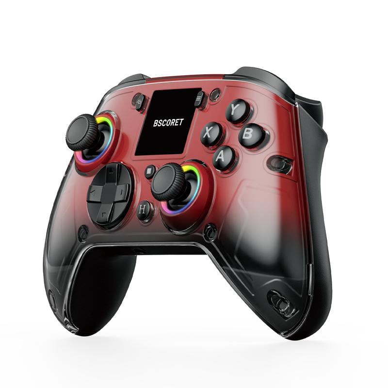 Interactive Screen Wireless Gaming Controller for Pc/Switch/Switch 2/Ps4/Tv/Ios/Android,Hall Effect Stick & Trigger, Gamepad, RGB Lighting,Remappable Buttons Console Bluetooth
