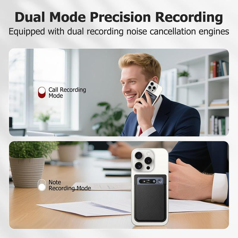 AI Voice Recorder with Call Recording, Note Voice Recorder with App Control and Magnetic Case, Transcribe & Summarize with AI Technology, 64GB Memory, Audio Recorder for Lectures, Meetings, Interviews