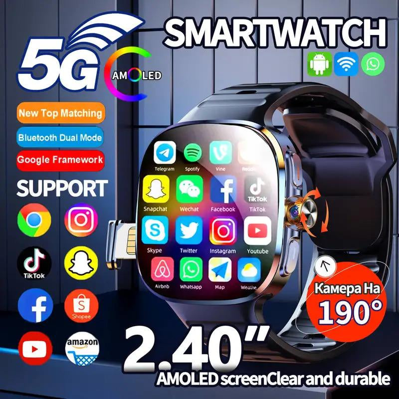 NEW M99 Smartwatch 2.4Inch Larger Screen with 190 ° Rotary Camera GPS Position WIFI Connect App Download Android 10.0 Smart Watch