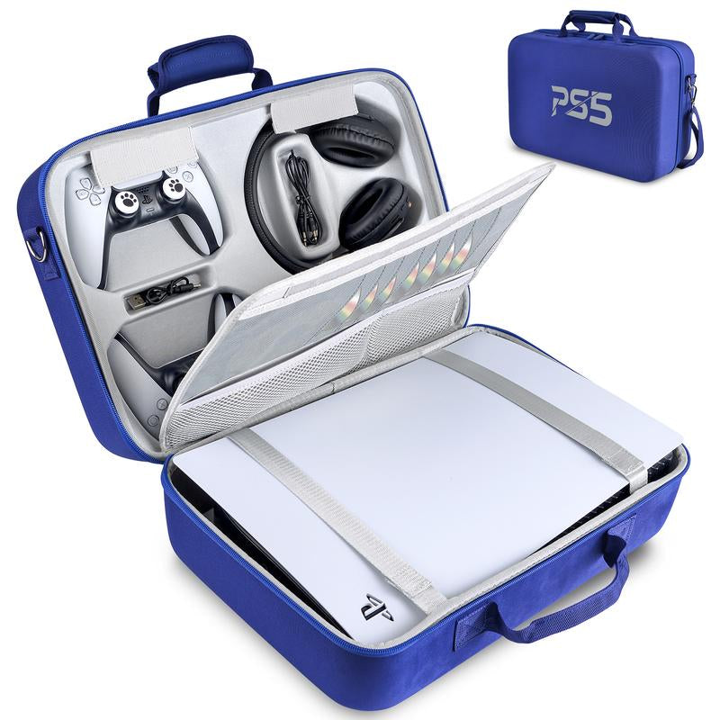 Carrying Case Compatible with PS5, Hard Shell Carry Case Travel Bag, Organizer Protective Case for Playstation 5 Console,Dual Controller and Accessories