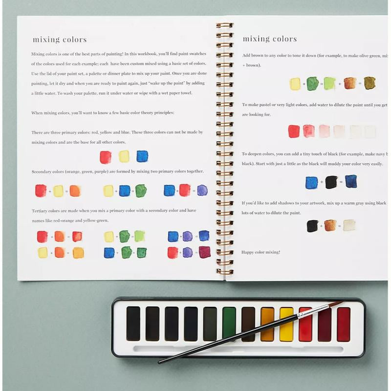 Beginner-Friendly Birds Watercolor Workbooks, Art Craftspainting Supplies, Water Color Book for Kids Adults Teens(Animals)