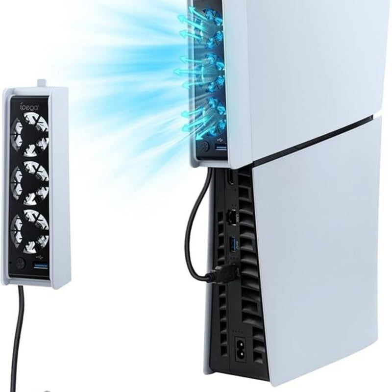 G-STORY PS5 Cooling Fan, PS5 Fan Cooler System, Speed Automatically Adjusted by Temperature, Low Noise, RGB LED Accessories Console Cover Ps5 Accessories Gamesircontroller