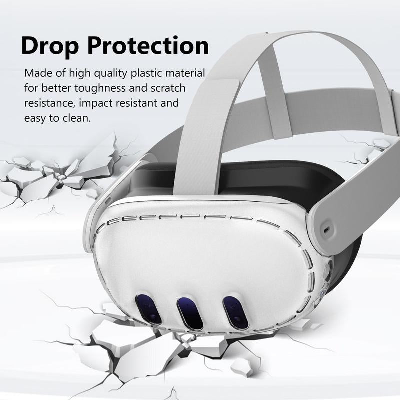 Nova Design Transparent VR Shell Protective Cover for Meta Quest 3 – Scratch-Proof, Drop-Proof, Waterproof Polycarbonate Case for Full Headset Protection