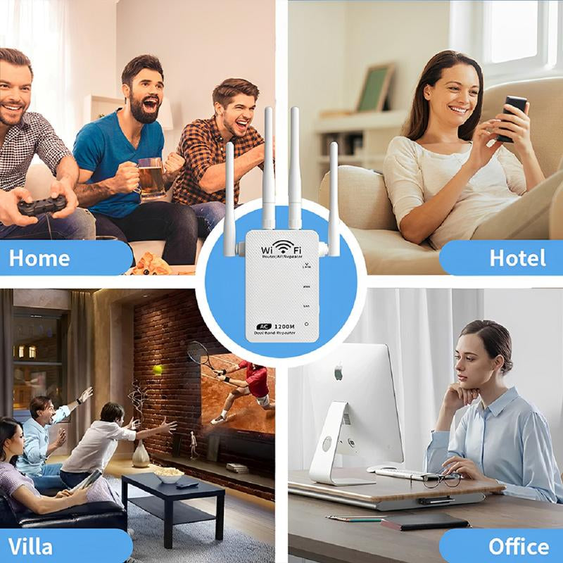 2025 Upgraded 5G Wifi Extender – Dual-Band 5Ghz/2.4Ghz, Covers up to 10,000 Sq. Ft., Supports 100 Devices, Perfect for Home, Office & Gifting