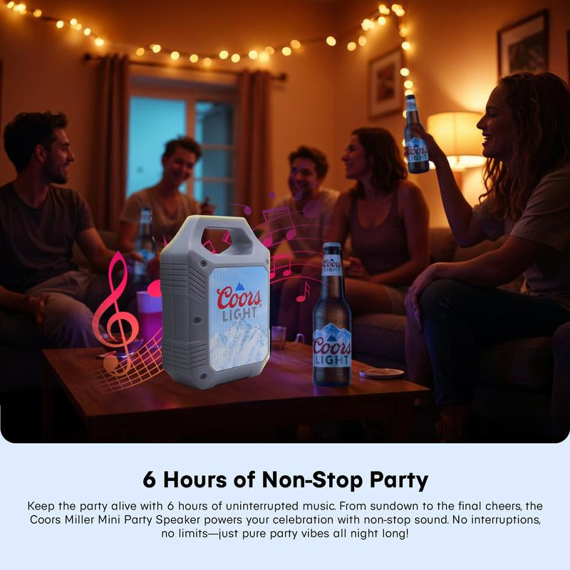 Miller Lite/Coors Light Mini Party Speakers with LED Lights