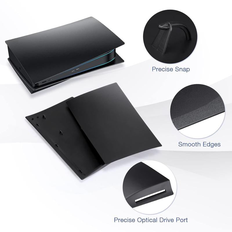PS 5 Disc Edition Matte Black Plate Cover Shell Case for Play Station 5 Console