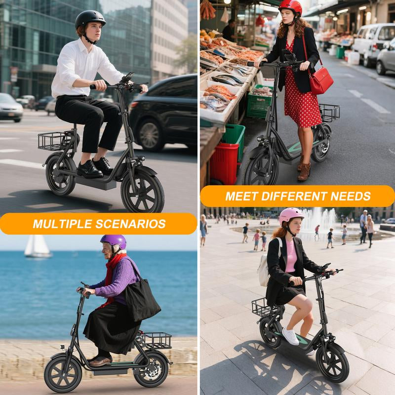 Electric Scooter, 500W Motor, Top Speed 22 MPH, Long Battery Life, 22-28 Miles per Charge, LCD Display, Dual Braking System Commuter Scooter for Adults