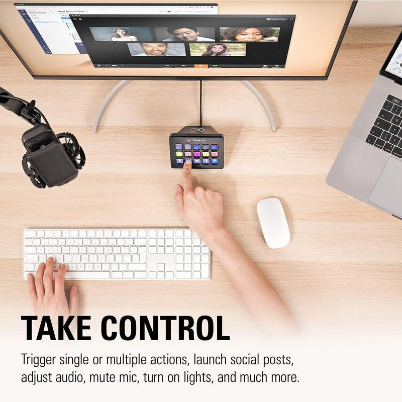Elgato Stream Deck MK.2 Studio Controller with 15 Macro Keys, Trigger Actions in Apps, Works with Mac & PC, Ideal for OBS, Twitch, Youtube & More