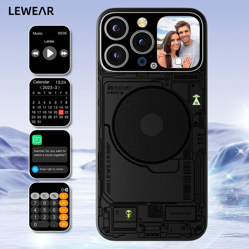 1. 75-Inch AMOLED HD Screen Phone Case, Magnetic Mobile Phone Wireless Charging, Ultra-Thin Design, BT Camera Real-Time Preview, BT Message, IP68 Waterproof, Music, Weather, Calculator, Timer, 10-Second Video Dial Customization, Practical Gadgets, Gift