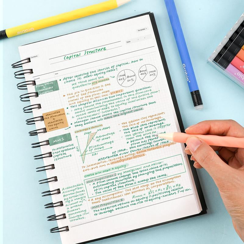 Grabie Erasable Gel Pen Set Medium Point Pens with Eraser for Everyday Use & Educational Purposes, for Planner, Students, Teachers, Nurses and Artists, Magical Pen, Tiktokshopbacktoschool