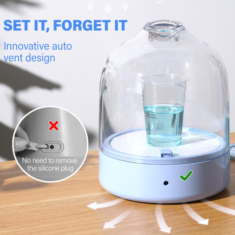 Upgraded Resin Bubble Remover, Eliminate 99% Bubble in 5-9 Minutes, 99Kpa with Digital Display,Bigger Capacity, Auto Vent, Timer for Epoxy Resin Casting, Resin Art Crafts, Jewelry Making