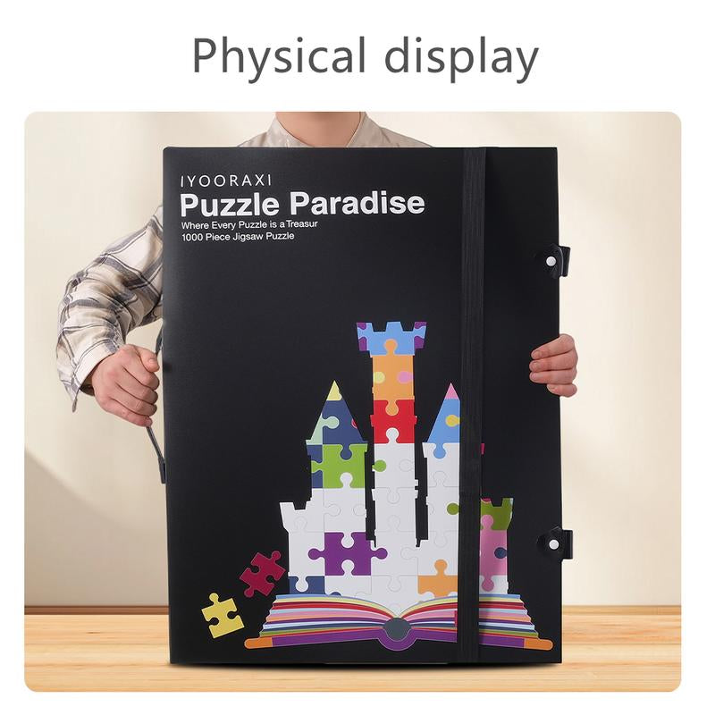 Art Collection Puzzle Storage Folder for 1000-Pieces: Large Capacity Jigsaw Puzzles Organizer Portable with 20 Pockets, Dustproof & Protective Puzzle Accessory Maximum Installable Capacity 20.2In*27.9In/51.5Cm*71Cm