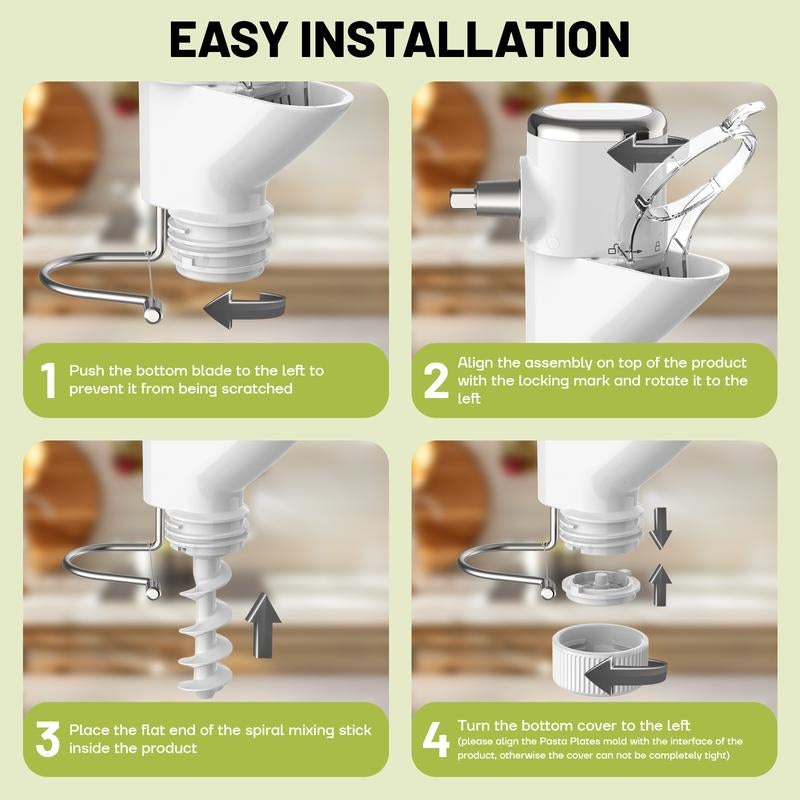Gvode Pasta Press Attachment for Kitchenaid Stand Mixers with 7 Interchangeable Pasta Plates & Pasta Extruder Accessories