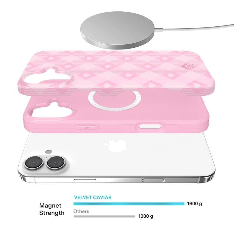 Velvet Caviar Dolly Pink Gingham Iphone Case - Cute & Trendy Phone Cases for Iphone with Stylish Girly Design and Shockproof Protection